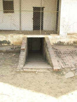 Underground entrance to slave holding area